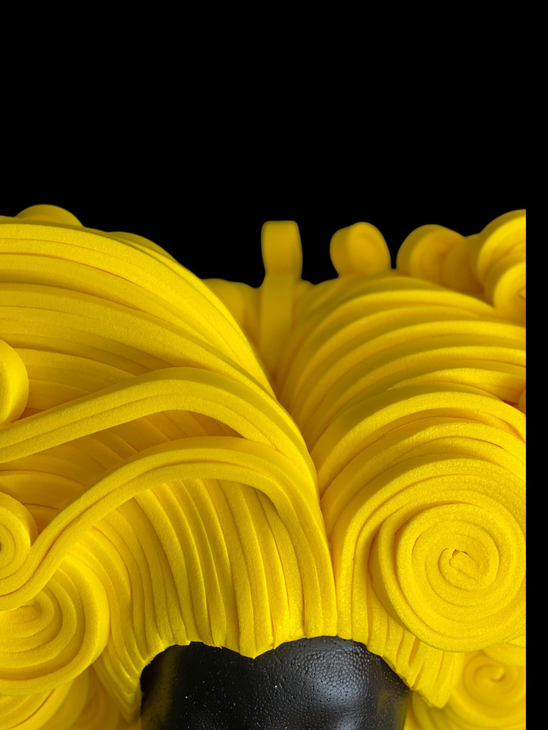 Foam headpiece Big Hair yellow