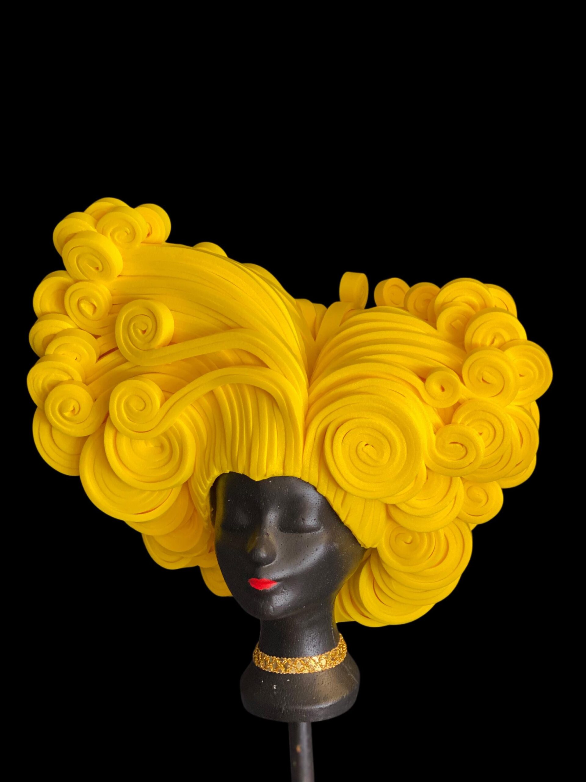 Foam headpiece Big Hair yellow