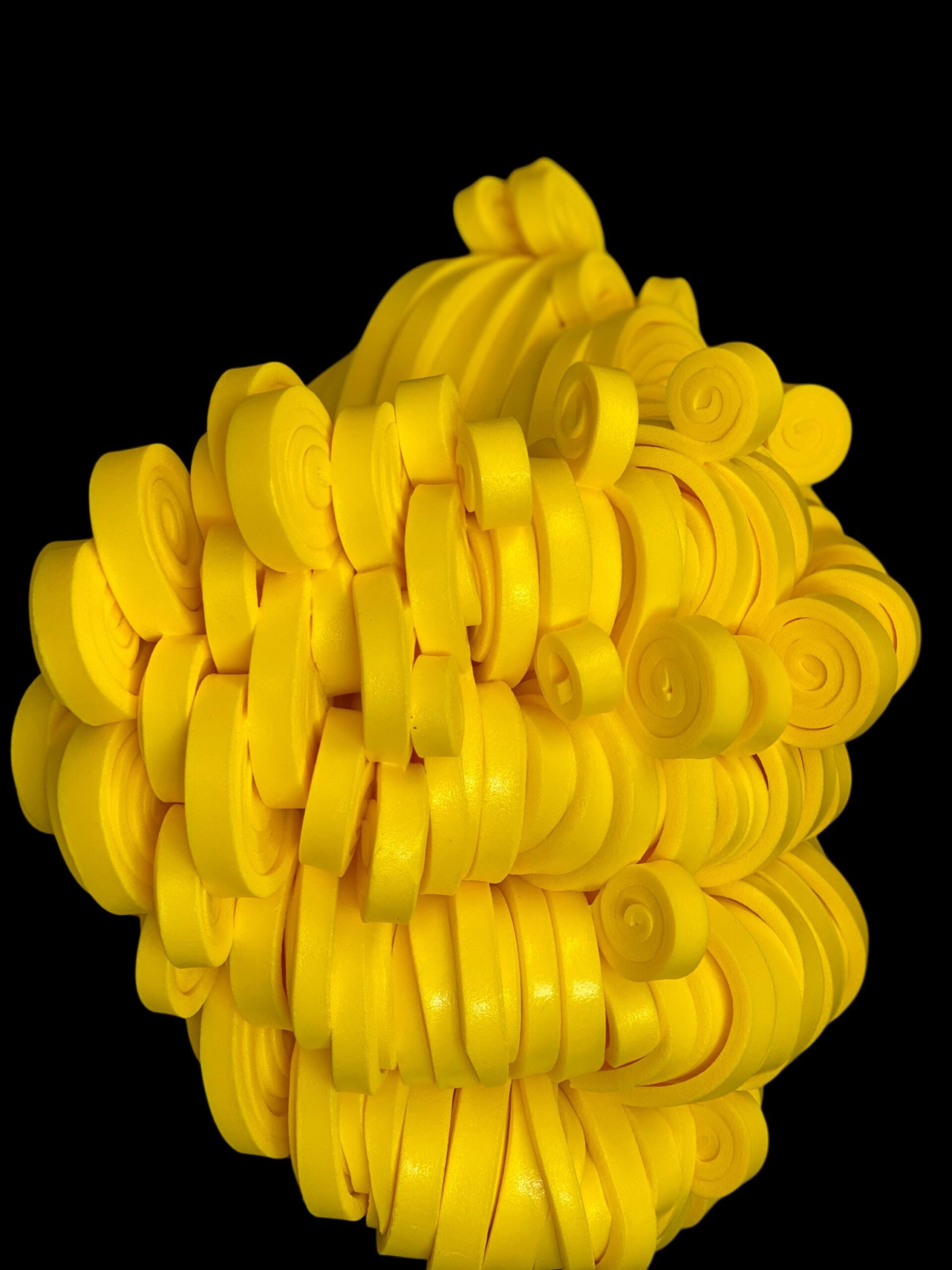 Foam headpiece Big Hair yellow