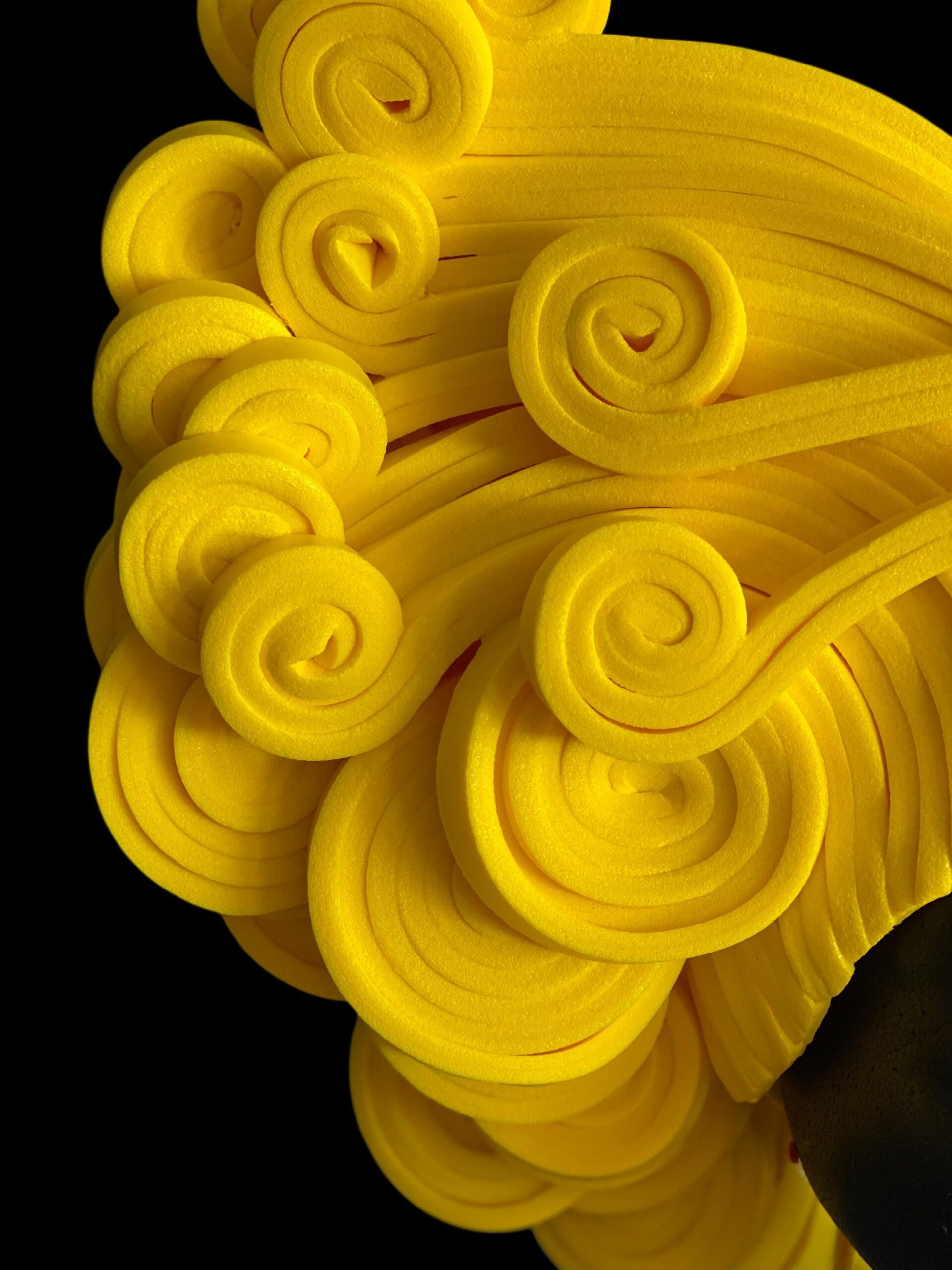 Foam headpiece Big Hair yellow